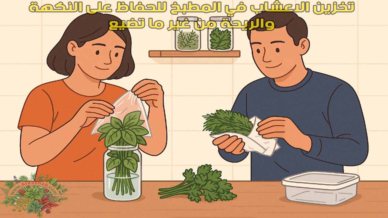 تخزين الاعشاب في المطبخ للحفاظ على النكهة والريحة من غير ما تضيع